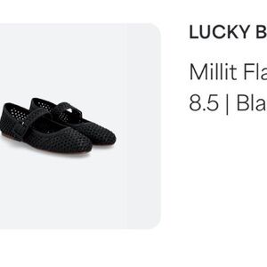 Lucky Brand Black Woven Flats